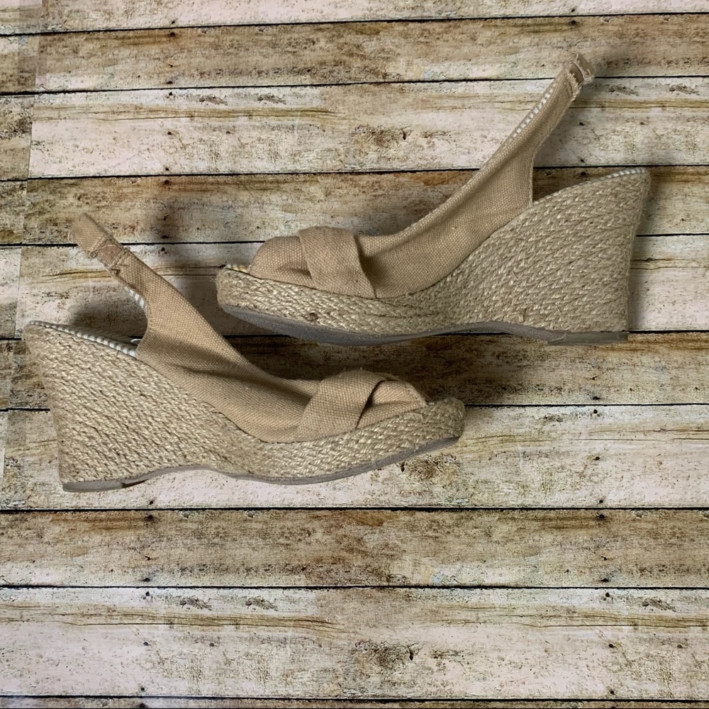 peep toe espadrille wedges